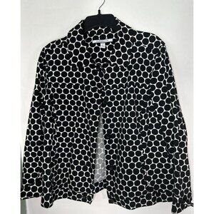 Croft & Barrow L Black Blazer Stretch Academia Dark Romantic Classic Look